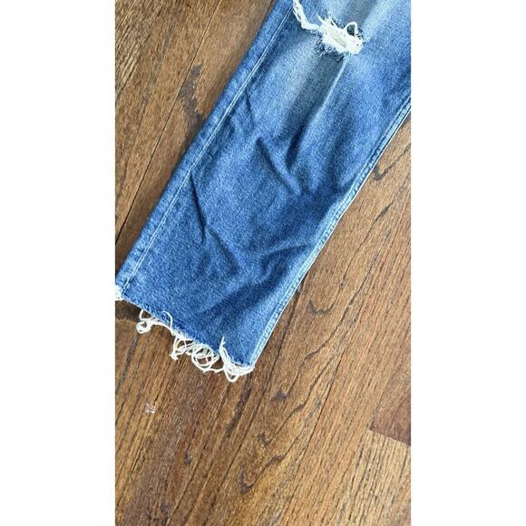 RE/DONE 70s Ultra High Rise Straight Jeans Washed Vintage Blue Size 27 - Picture 6 of 15